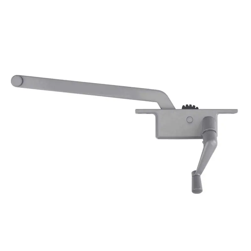 ACE Right-Hand Casement Window Operator with Crank – Aluminum Housing, Gray Finish, 1-Arm Design
