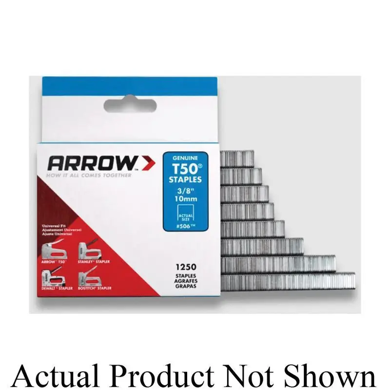 ARROW 508SS1 Stainless Steel Staples — 18-Gauge, Flat Crown, 1/2″ Leg Length