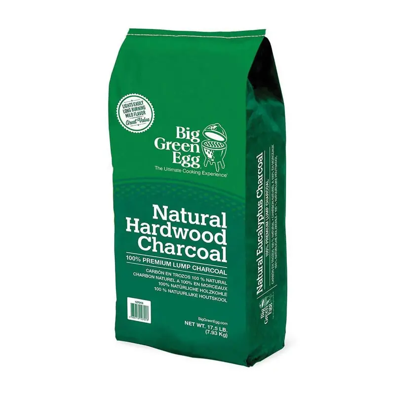 Big Green Egg 127013 All-Natural Hardwood Lump Charcoal – Premium BBQ Fuel for Smoky Flavor