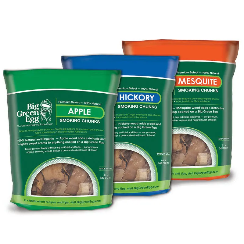 Big Green Egg Smoking Chunks – Natural Hardwood Pieces for Flavorful Charcoal Grilling