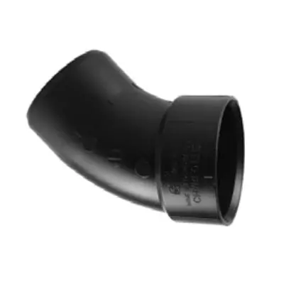Charlotte Pipe ABS Elbow Fitting – 6-Inch Hub-to-Hub, Model 00323-0600HA