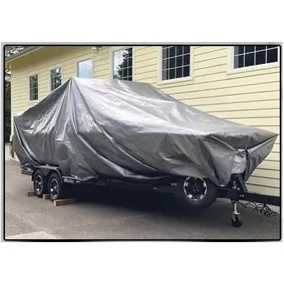 Dry Top GPT1012 Reversible UV-Resistant Tarp – Gray/Gray, 18″ Grommet Spacing