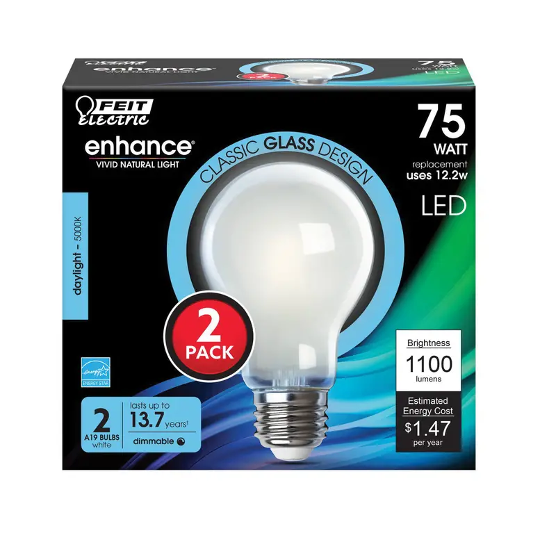 FEIT Electric A1975/927CA/FIL/2 Vintage-Style Enhance LED Bulb