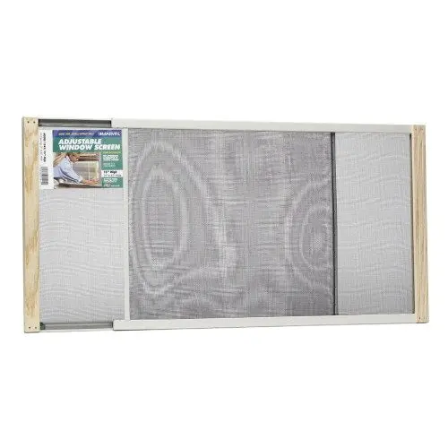 Frost King AWS1537 Adjustable Aluminum Window Screen – Custom-Fit Replacement for Sliding or Casement Units