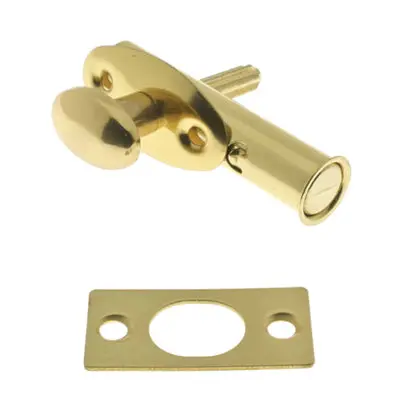 IDH Mortise Door Bolt – Polished Brass, 1/2-Inch Throw, 1-3/4-Inch Backset, Full-Size Strike Plate