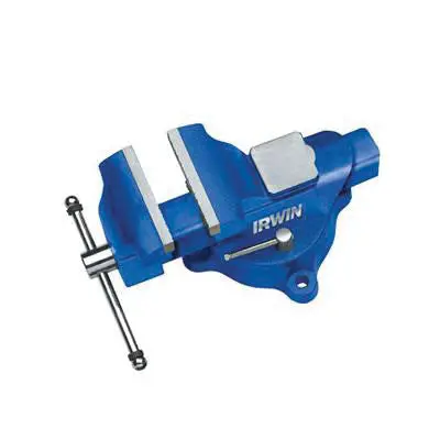 Irwin Heavy-Duty 4-Inch Workshop Vise – Steel Jaws, 3-Inch Opening, 2.2-Inch Throat Depth