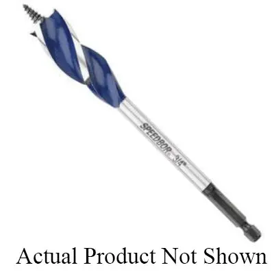 IRWIN SPEEDBOR Self-Feed Spade Drill Bit – 13/16″ Diameter, 2-1/2″ Flute, 6″ Overall Length