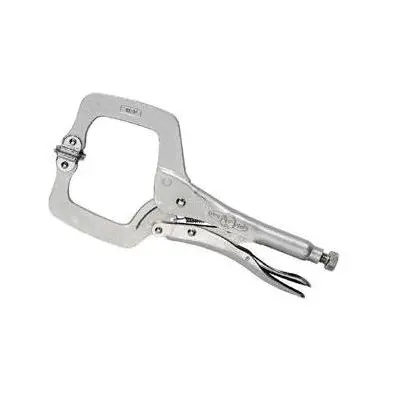 IRWIN VISE-GRIP Original Locking C-Clamp – 3-3/8″ Max Opening, Swivel Pads, 2-5/8″ Throat Depth
