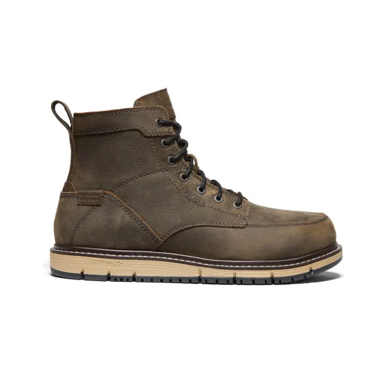 KEEN San Jose Men’s Work Boots – Medium-Duty Safety Footwear, Waterproof Construction, Slip-Resistant Outsole