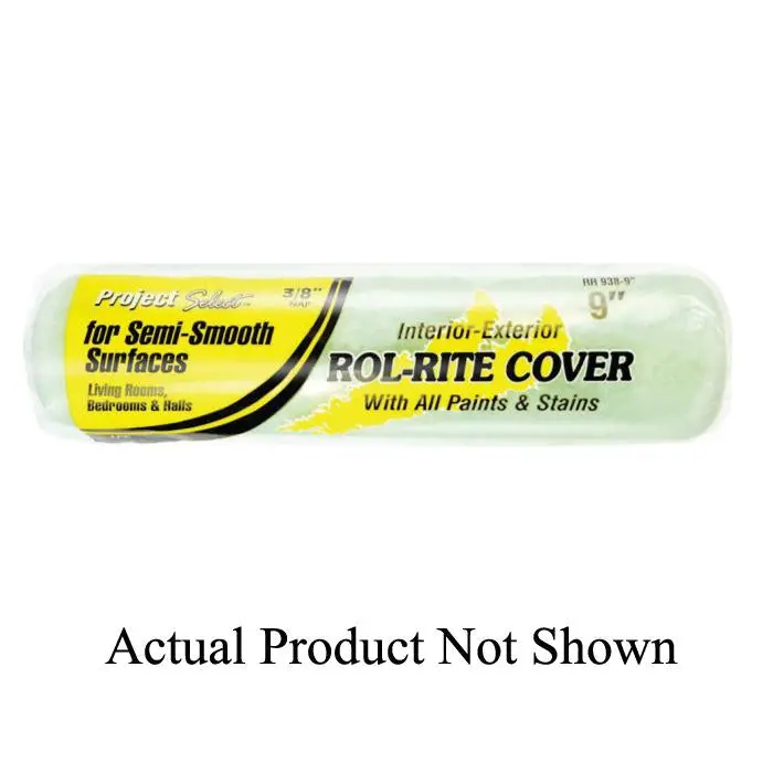 LINZER Project Select RR950 Paint Roller Cover – 1/2″ Nap, Green, Ideal for Semi-Rough Surfaces