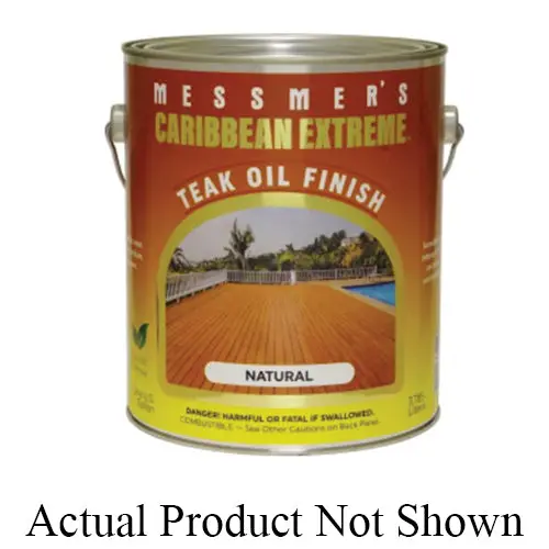 Messmer’s Caribbean Extreme Teak Oil – Solvent-Based Natural Finish, Low-VOC (Under 250 g/L), 1-Gallon Container