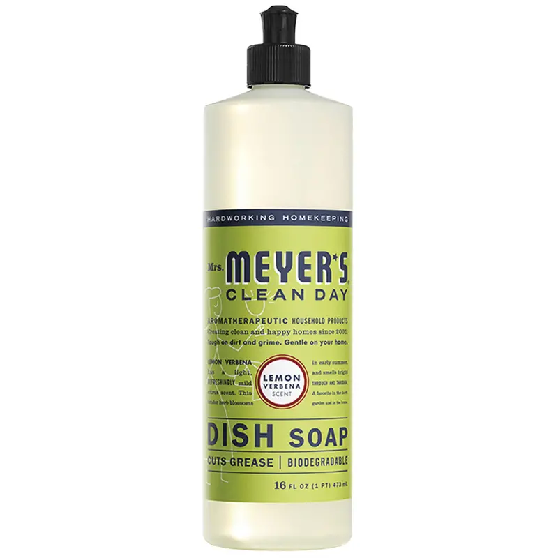 Mrs. Meyer’s Lemon Verbena Dish Soap – Concentrated Liquid, 16 oz Bottle