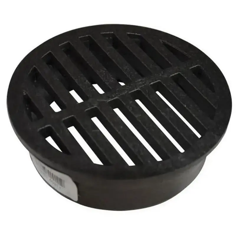 NDS Round Drain Grate – 4-5/8″ Diameter Polypropylene Cover for 4″ Pipes, 1.5″ Height