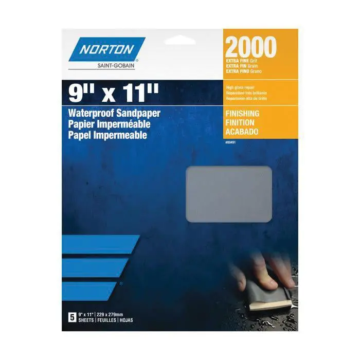 Norton Black Ice T401 Wet/Dry Abrasive Sheet – 11″ x 9″, 1200 Grit, Silicon Carbide (Model 07660748054)
