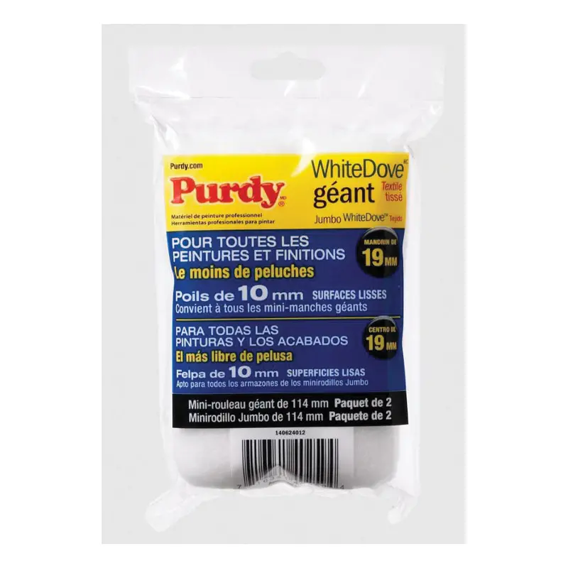 Purdy WhiteDove Jumbo Mini Roller Cover – Low-Nap, Smooth Finish