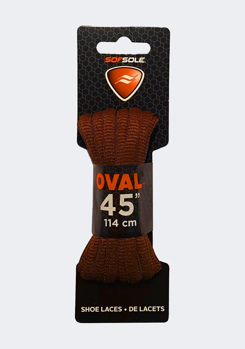 Sof Sole Athletic Oval Laces – 45-Inch Brown