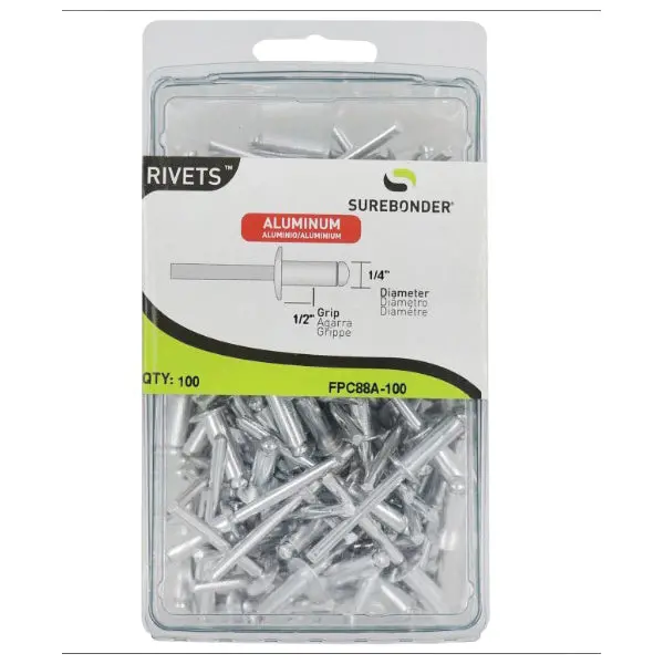 SUREBONDER FPC84A-100 Blind Rivets – Aluminum Pop Rivets for Sheet Metal