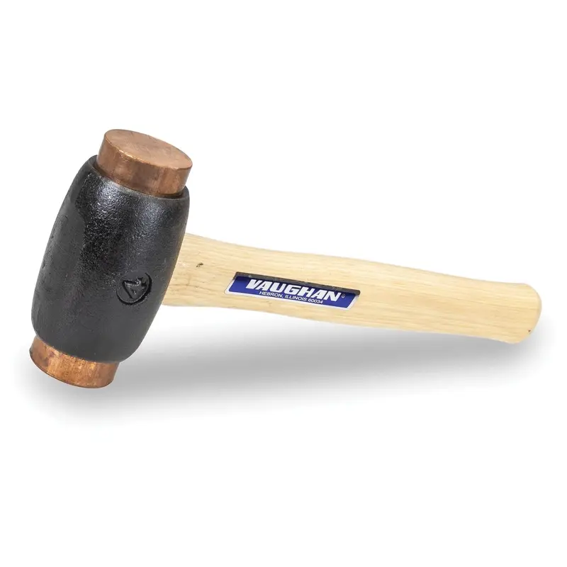 Vaughan Heavy-Duty 6.5 lb Copper-Iron Hammer – 2 in Face, Hardwood Handle