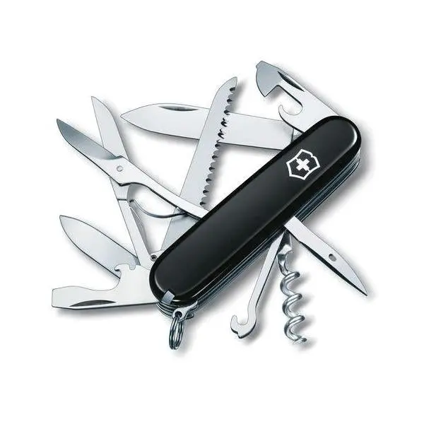Victorinox Medium Pocket Knife – 91 mm Overall Length, ABS/Cellidor Handle, Stainless Steel Blade, Classic Black Design