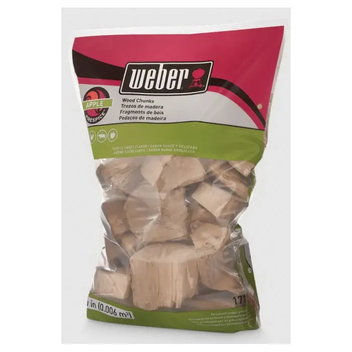 Weber Hardwood Smoking Chunks – Natural Wood Flavor for Grills and Smokers