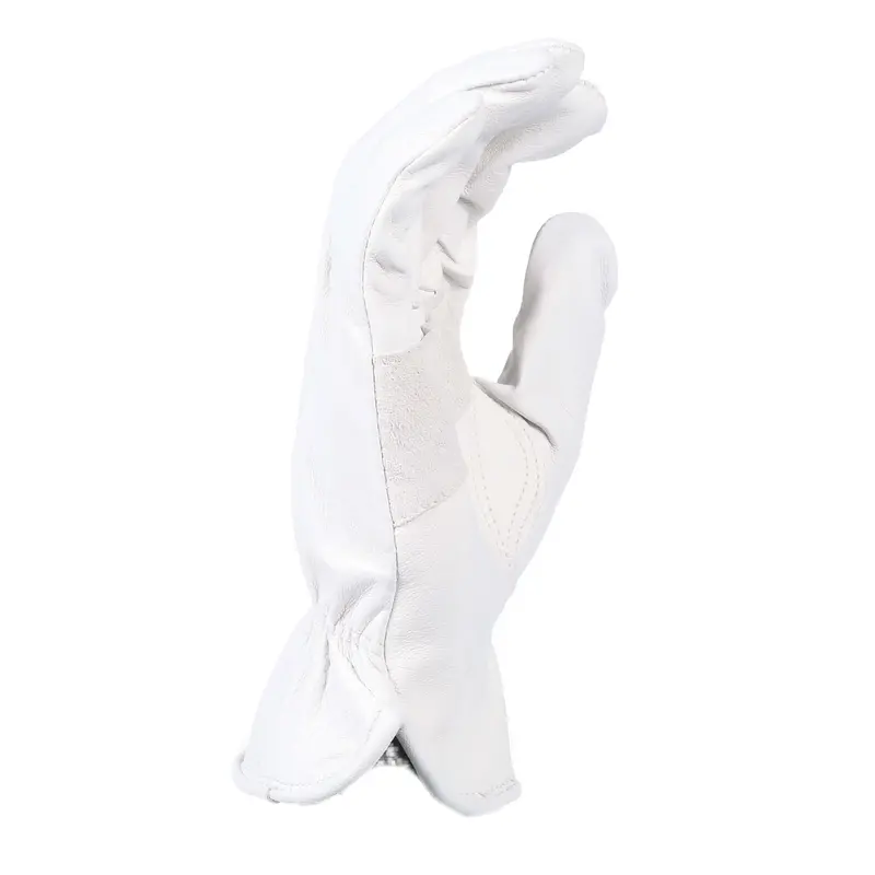 WELLS LAMONT 1720L Durable Work Gloves – Leather Palm, Cotton Back