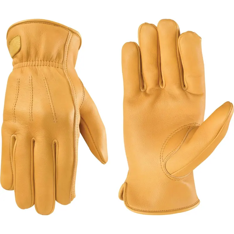 Wells Lamont 984XLC Work Gloves – XL Open Shirred Cuff Goatskin Leather with ComfortHyde Technology