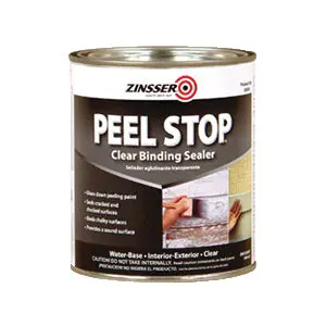 Zinsser Peel Stop 60004 Clear Water-Based Binding Primer – Low-VOC, 300–400 sq ft/gal