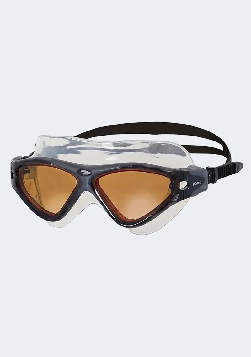 Zoggs Tri Vision Adult Swim Goggles – Black/Orange Design
