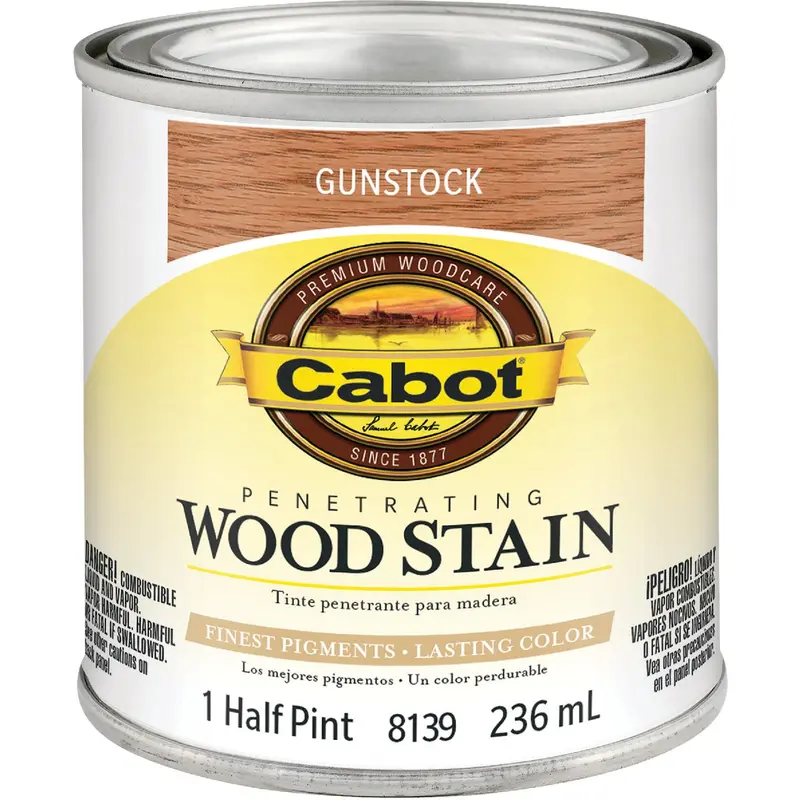 Cabot Penetrating Wood Stain – Gunstock Color, Half-Pint Container 1